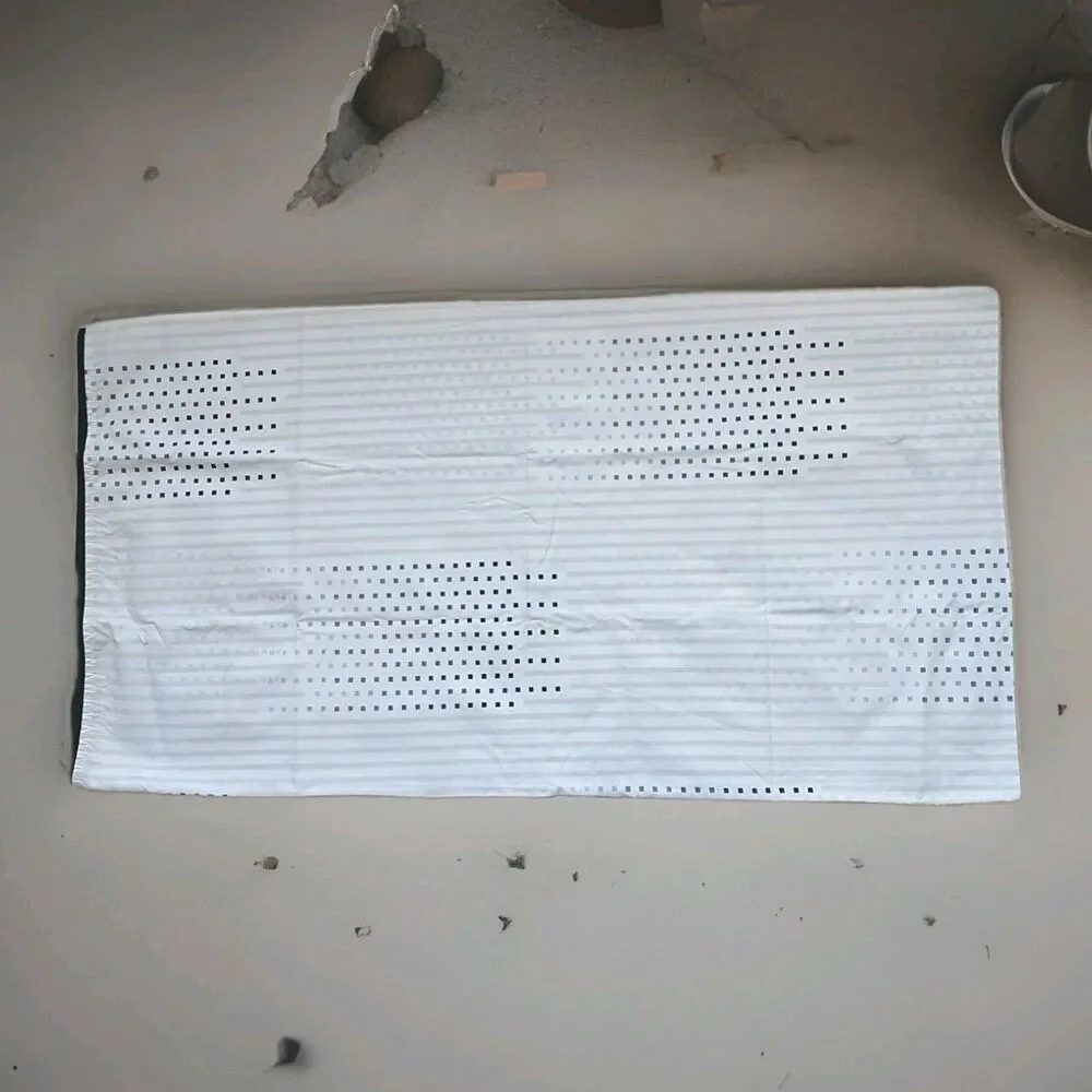 VTG Dan River Pillowcase King Size Cotton White Gray Geometric Contempory 3x